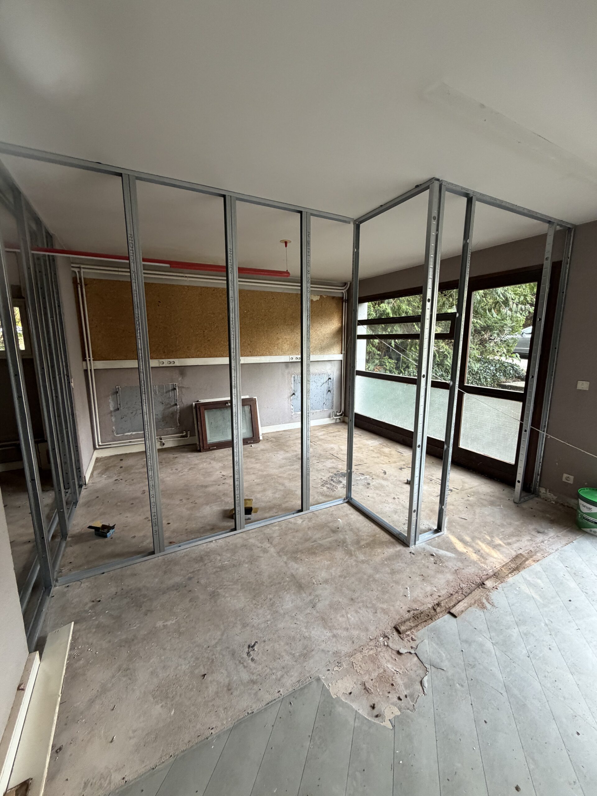 Chantier salle musculation Ferney-Voltaire TC Bâtiment